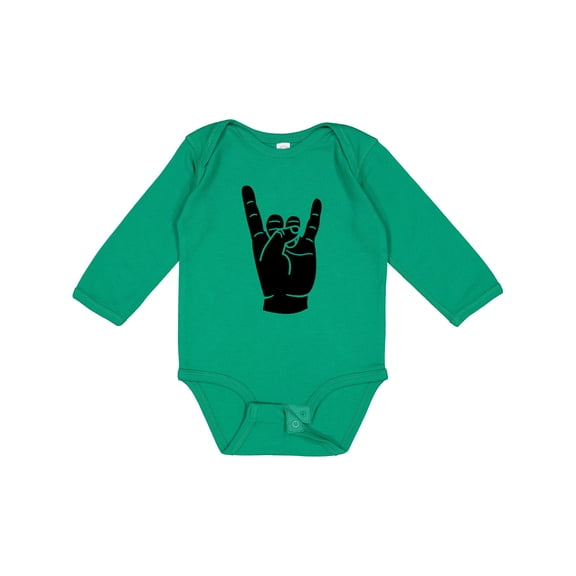 Inktastic Rocker Horns Boys or Girls Long Sleeve Baby Bodysuit