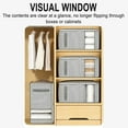 thumbnail image 4 of Folding Wardrobe Storage Box with Clear Zippered Window, Large Capacity Organizer for Sweaters Pants Clothes, Foldable and Stackable for Closet Under Bed Use, 4 of 7