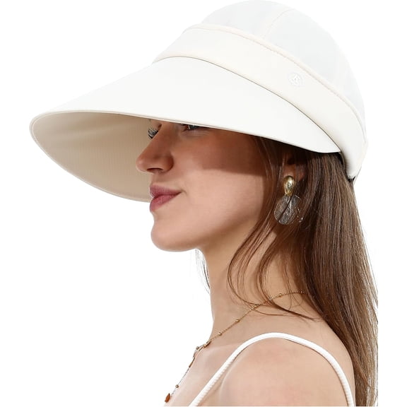 Women Sun Hats Detachable Wide Brim UV Protection UPF 50 Summer Beach Visor for Outdoor Sports