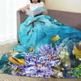 thumbnail image 6 of Vsdgher Corals and Tropical Fish Ultra-Soft Micro flannel Blanket Throw Blankets for Couch Sofa, Bed (4 sizes)-60"x50", 6 of 7