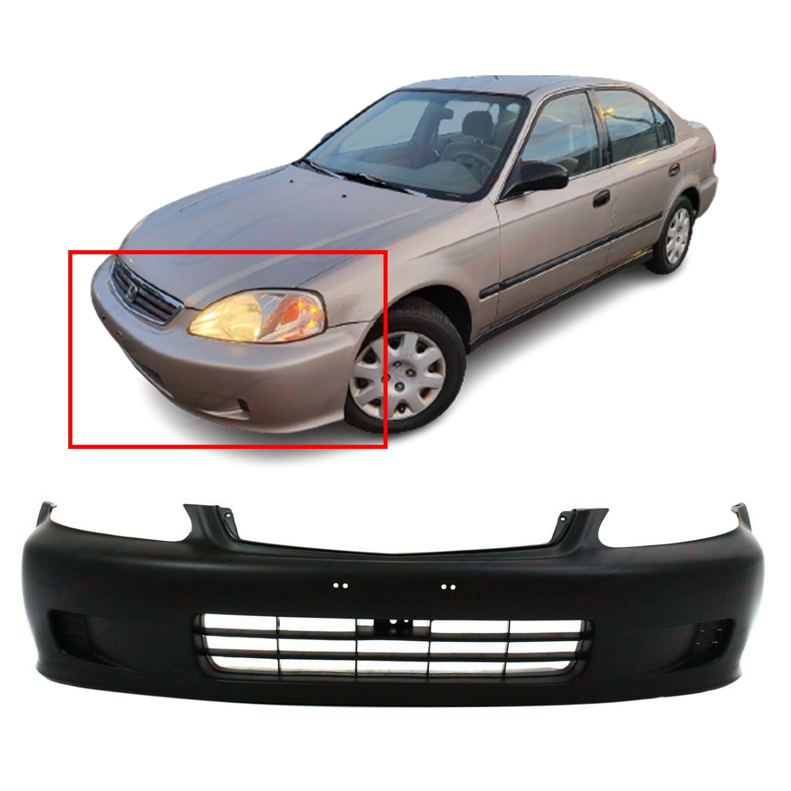 よりも FitParts Front Plastic Bumper Cover Fascia Replacement for 2017
