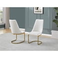 thumbnail image 2 of Chaises Latérales en Velours Crème Élégant avec Base en Chrome Doré (Ensemble de 2), 2 of 2