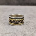 thumbnail image 3 of Antique Spinner Band, Bohemian Ring, 925 Sterling Silver Ring, Spinning Thumb Ring, Three Tone Ring, Fidget Ring, Handmade Jewelry, Christmas Oxidized, Brass Copper Band, Anxiety Ring, Mans Band Gifts, 3 of 6