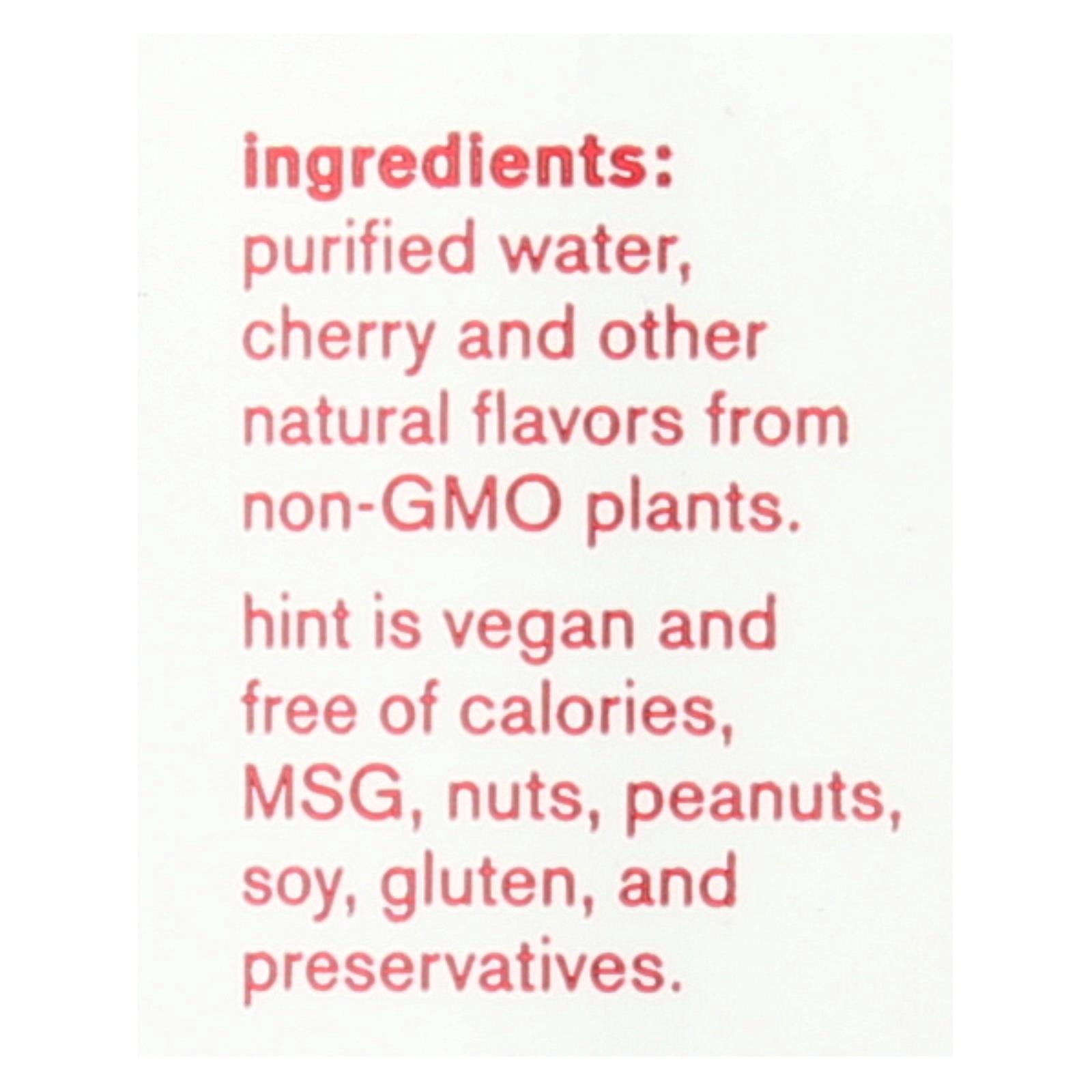 Hint Cherry Flavored Water, 15 fl oz [Pack of 12]