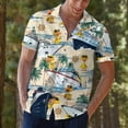 thumbnail image 6 of Funny Cruise Duck Hawaiian Shirt For Men Casual Summer Vacation Duck Beach Short Sleeve Button Down Shirt, 6 of 7