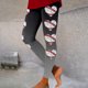 thumbnail image 1 of MKLEKYY Leggings deportivos informales para mujer, pantalones de yoga ajustados con estampado de béisbol, pantalones de entrenamiento informales, 1 of 3
