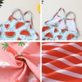 thumbnail image 6 of Younger Tree Girl 3-Piece Rashguard Swimsuit Set Baby Cute Long Sleeve Top Sling Vest Bikini Swim Suits for 18-24 Months, 6 of 6