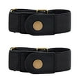 thumbnail image 2 of SPRING PARK Adjustable Unisex Faux Suede Elastic Belt, Black, 12cm-25cm, 2 of 6