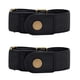 thumbnail image 2 of Cinturón elástico ajustable unisex de ante sintético SPRING PARK, negro, 12-25 cm, 2 of 6