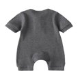 thumbnail image 2 of Baby Boys Girls Romper Ribbed Short Sleeve Knit Cotton One Piece Jumpsuit, 2 of 6