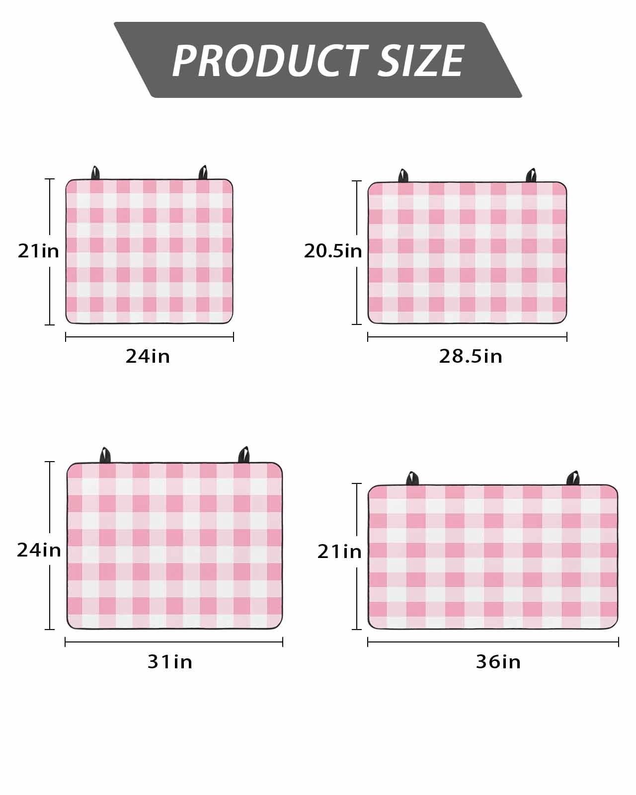 Stove Top Covers for Electric Stove, Pink Checkered Glass Stovetop Cover Protector, Pink White Buffalo Plaid Induction Cooktop Protector Oven Mat for Kitchen Countertop 24"x21"