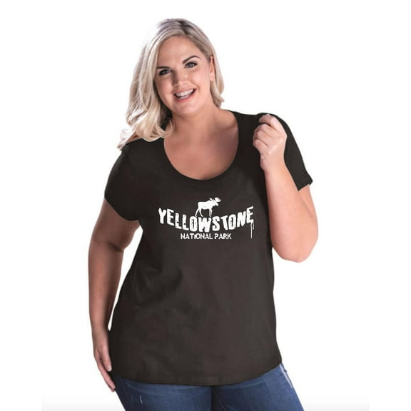 NIB - Women's Plus Size Curvy T-Shirt - National Park Yellowstone