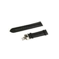 thumbnail image 1 of facefd Leather Watch Band Butterfly Deployment Clasp Buckle Black 20mm, 1 of 8