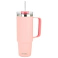 thumbnail image 2 of 40oz 30 oz with Handle, Straw Lid, Insulated Stainless Steel Travel Mug Water Bottle Ice Coffee Cup For Cold and Hot, BigSur (30oz, Peach), 2 of 6