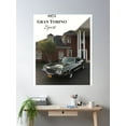 thumbnail image 2 of 1972 Ford Gran Torino Sport Fastback Poster Wall Art, Modern Wall Decor For Living Room Bedroom, 8x12 UNFRAMED, 2 of 3
