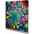 thumbnail image 2 of Multi Color Large Fractal Flower Pattern - Floral Canvas Art Print, 2 of 3