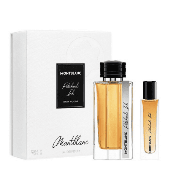 Montblanc Patchouli Ink Dark Wood 2 Pieces Gift Set 4.1 oz Edp Spray 0.2pz Edp Spray