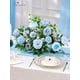 thumbnail image 3 of Flores artificiales de seda azul Serwalin para boda, 3 of 7
