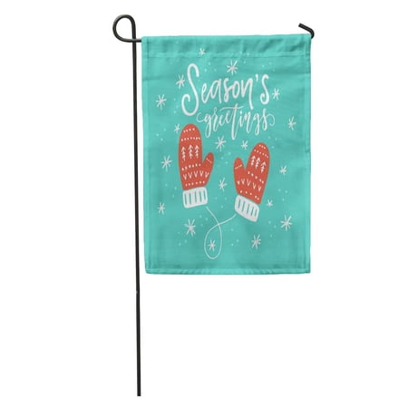 SIDONKU Christmas Lettering and Phrase Xmas Modern Holiday Brush Unique Handdrawn Garden Flag Decorative Flag House Banner 12x18 inch