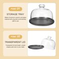 thumbnail image 6 of GOOHOCHY Dome Serving Platter Fruit Tasting Plate Dessert Tray with Lid 15X15CM Black, 6 of 8