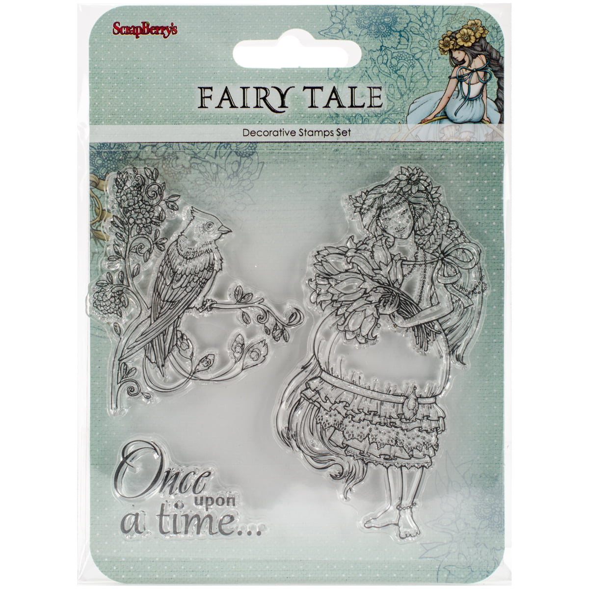 FAIRY TALE Once Upon A Time ScrapBerry's Clear Rubber Stamp Set SCB4904009B New 