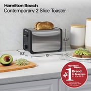 Hamilton Beach Contemporary 2-Slice Toaster with Wide Slots, Bagel Function, Toast Boost, Stainless Steel