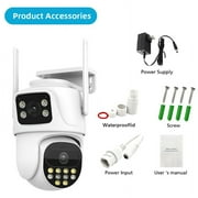4K 8MP HD Wifi PTZ Camera Outdoor Dual Lens Dual Screen AI Auto Tracking IP iCSee Camera CCTV Audio Video Surveillance