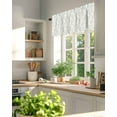 thumbnail image 3 of Sage Green Flowers Valances for Windows Branches Plants Valance Rod Pocket Light Filtering Short Window Treatments Curtains for Kitchen Bathroom Living Room Bedroom, 1 Panel, 60 x 18 Inch, 3 of 7