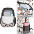 thumbnail image 4 of Basketball and Blast White Pattern 17" School Backpacks for Teens,Waterproof Oxford Fabric,S-Shape Padded Straps for School,Travel,Hiking,Camping, 4 of 6