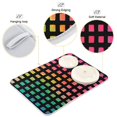 thumbnail image 3 of Yayeee Dish Drying Mat for Kitchen Counter 16"x18" Microfiber Absorbent Pad, Pink Block Pattern, 3 of 7