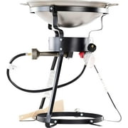 King Kooker 24″ Outdoor Propane Burner Cooker with Wok Stove Burner for Outdoor Cooking