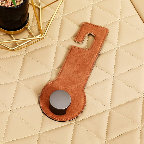 FOMIYES Universal Brown Car Bag Hook Headrest Organizer for Easy Car Storage