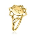thumbnail image 5 of Ross-Simons 14kt Yellow Gold Personalized Flower Ring With Diamonds, Women's, Adult, 5 of 5
