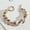 Beige, variant on New Crystal Pave Acrylic Link Chain Chunky Bracelet Marble Plastic Curb Bangles