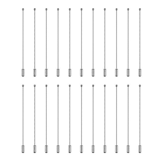 20pcs Copper Lapel Stick Pin Lapel Dress Brooches Hat Pin Stick Safety Pin for Jewelry Making Craft