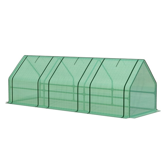 YYEAN 9x3x3FT Outdoor Mini Greenhouse Kit Portable Garden Plants Green House PE
