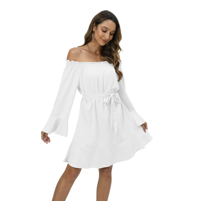off the shoulder dress with corset Off-the-Shoulder Long Prom Dress with Lace-Up Corset Dusty Pink / 8