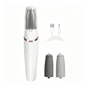 EXLEAF Electric Callus Remover for Feet, Electric Foot Filer Rechargeable Pedicure Tools Foot Grinder Smooth Pedicure Wand Feet Care for Removes Dry Hard & Dead Skin Ideal Gift - White