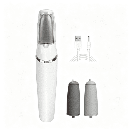 EXLEAF Electric Callus Remover for Feet, Electric Foot Filer Rechargeable Pedicure Tools Foot Grinder Smooth Pedicure Wand Feet Care for Removes Dry Hard & Dead Skin Ideal Gift - White