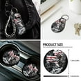 thumbnail image 7 of XYZCANDO American Flag Wolf Trash Can Lipstick Cover Handbrake Cover Fender Cover Keychain Seat Belt Cover Steering Wheel Cover Armrest Cover Car Cushion Cover Car Coasters Washable, 7 of 7