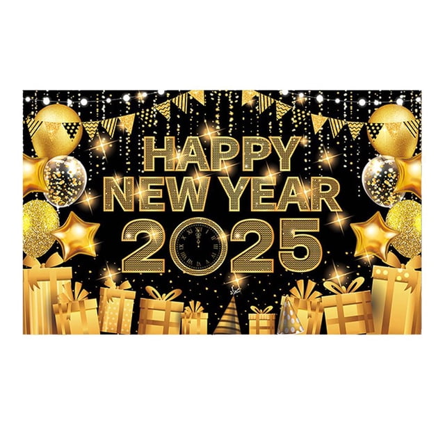 TQEHS Fondo de feliz año nuevo Fuegos artificiales Banner de feliz año nuevo Decoraciones de fiesta X W4Z0