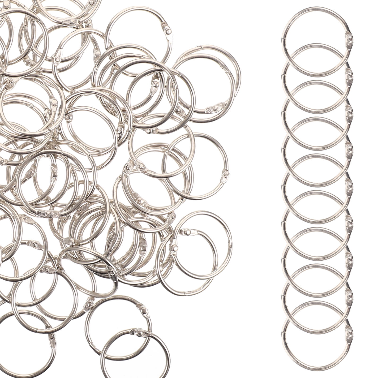 WORGEOUS 300 Pcs  Reusable Binder Rings Wear-resistant Key Rings Multi-function Book Rings Keys Accessory