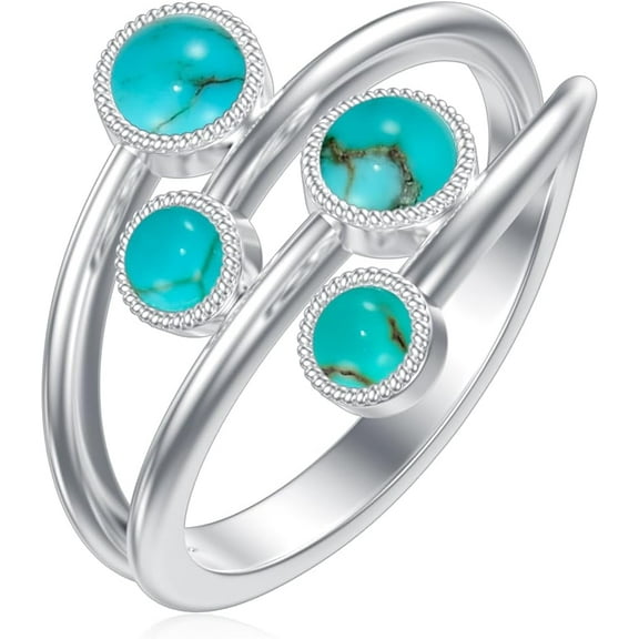 Turquoise Rings 925 Sterling Silver Real Turquoise Ring Natural Turquoise Ring Vintage Handmade Turquoise Jewelry Turquoise Stone Ring Gift for Women