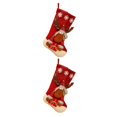 thumbnail image 1 of Yuarrent Colgante de calcetín de Navidad Calcetín Dulce Snack Colgando Bolsa de regalo Fiesta Año nuevo Adorno Familia Chimenea Árbol Estilo Estilo de animales 2piezas Yuarrent CBP162478, 1 of 5