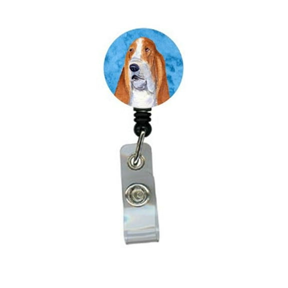 Carolines Treasures SS4804-BU-BR Basset Hound Retractable Badge Reel Or Id Holder With Clip