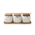 thumbnail image 2 of Juego De Tarros De Cerámica Para Condimentos De Estilo Nórdico, 3 Uds., Con Cucharas De Chasis, Tarro Para Condimentos De Cocina Para Almacenamiento De Condimentos Yuarrent HA026090-02, 2 of 6