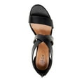 thumbnail image 3 of STYLE & COMPANY Womens Black Elastic Gore Crisscross Straps Cushioned Paysonn Round Toe Cone Heel Zip-Up Dress Sandals Shoes 8.5 M, 3 of 4