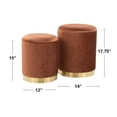 thumbnail image 3 of LumiSource Marla Nesting Pleated Ottoman Set, 3 of 17
