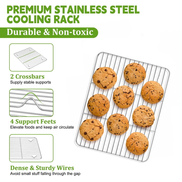Vesteel Stainless Steel Cooling Rack, 2-Pack, 12" x 9" photo 6