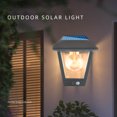 thumbnail image 1 of Lámpara de pared de jardín de calle con sensor de movimiento PIR para exteriores con iluminación solar LED vintage Ndcxsfigh Para estrenar, 1 of 7